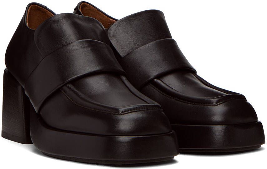 Marsèll Black Plattino Platform Loafers