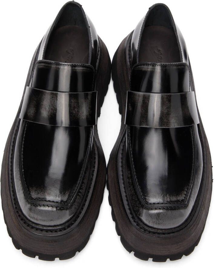 Marsèll Black Quadrarmato Loafers