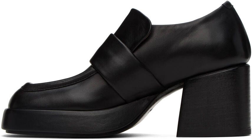 Marsèll SSENSE Exclusive Black Plattino Mocassino Heels