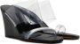 Maryam Nassir Zadeh Transparent & Black Olympia Wedge Sandals - Thumbnail 5