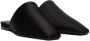 Max Mara Black Satin Slippers - Thumbnail 4