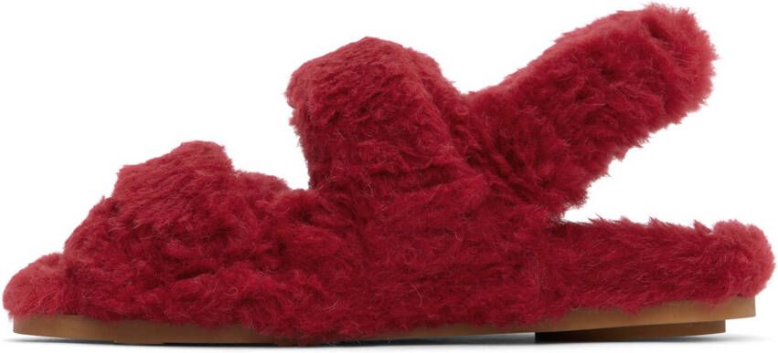Max Mara Red Teddy Sandals