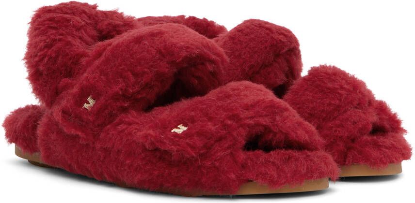 Max Mara Red Teddy Sandals