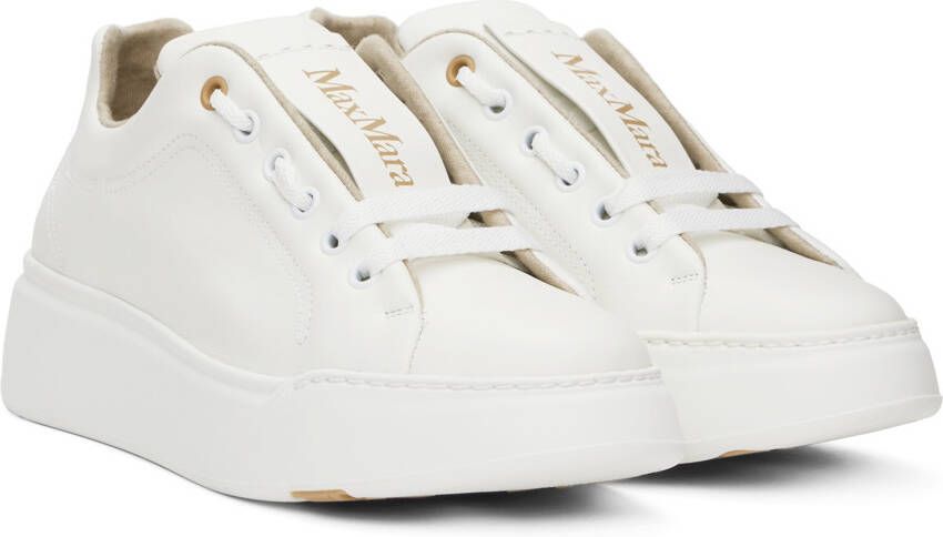Max Mara White Leather Maxiv Sneakers