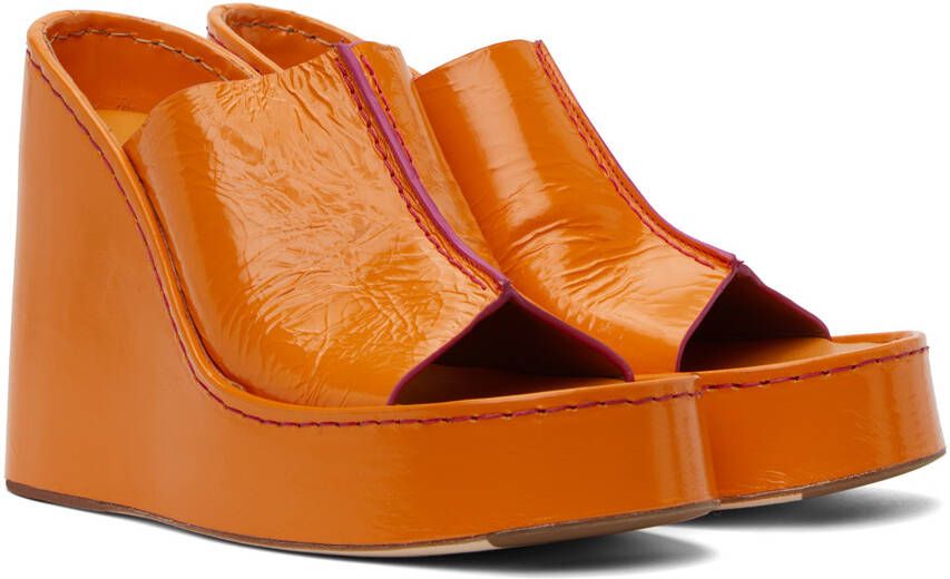 Miista Orange Rhea Sandals
