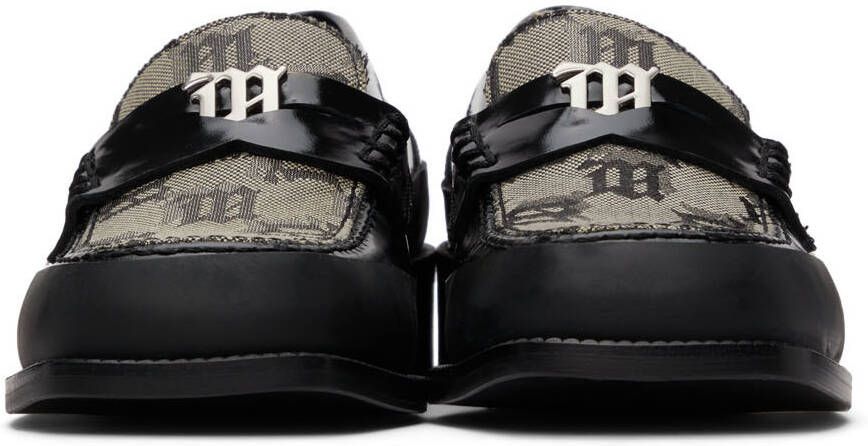 MISBHV Black & Khaki Jacquard 'The Brutalist' Loafers