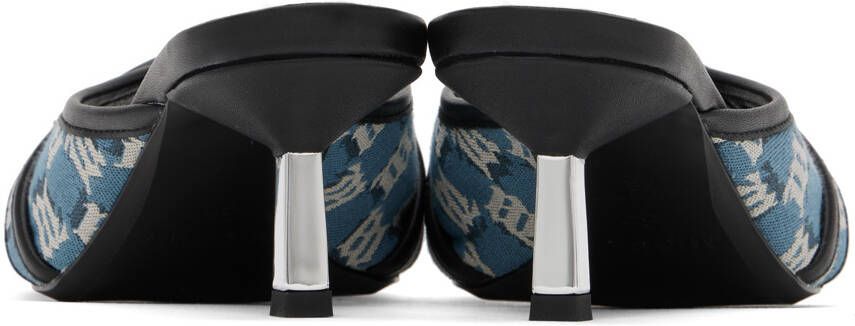 MISBHV Blue Slip-On Heeled Sandals