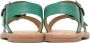 Misha & Puff Kids Green Double Buckle Sandals - Thumbnail 2