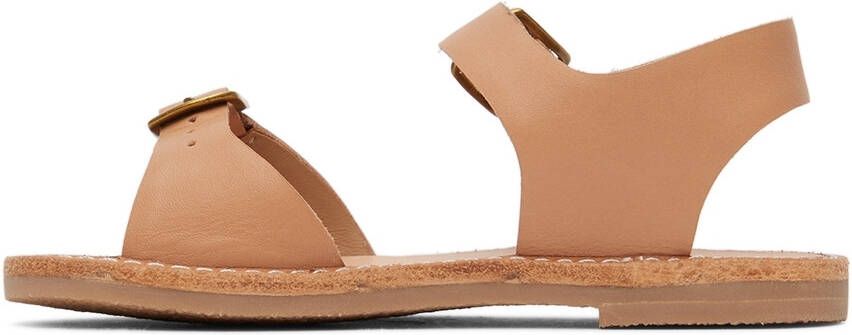 Misha & Puff Kids Tan Double Buckle Sandals