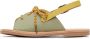 Misha & Puff Kids Yellow & Green Lace-Up Sandals - Thumbnail 3