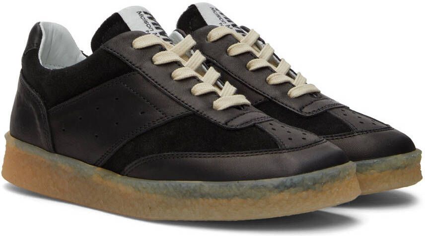 MM6 Maison Margiela Black 6 Court Sneakers