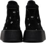MM6 Maison Margiela Black 6 Platform High Sneakers - Thumbnail 2