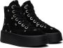 MM6 Maison Margiela Black 6 Platform High Sneakers - Thumbnail 4