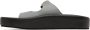 MM6 Maison Margiela Black & Gray Leather Sandals - Thumbnail 3
