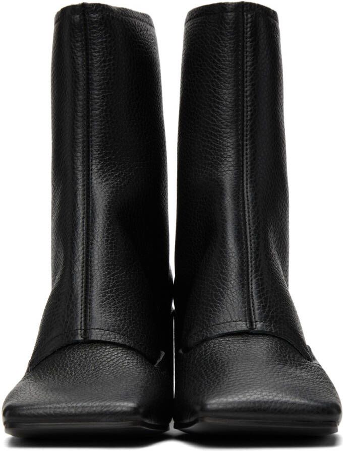 MM6 Maison Margiela Black Double Function Heeled Boots
