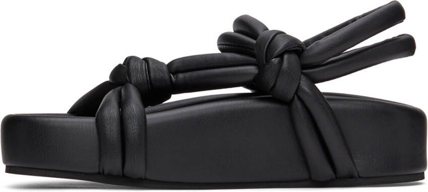 MM6 Maison Margiela Black Knotted Slingback Sandals