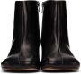 MM6 Maison Margiela Black Leather Ankle Boots - Thumbnail 2