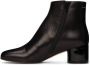 MM6 Maison Margiela Black Leather Ankle Boots - Thumbnail 3