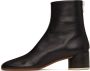 MM6 Maison Margiela Black Leather Boots - Thumbnail 3