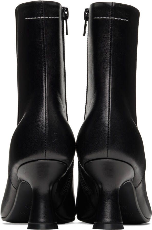 MM6 Maison Margiela Black Nappa Leather Heels