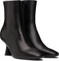 MM6 Maison Margiela Black Nappa Leather Heels - Thumbnail 4