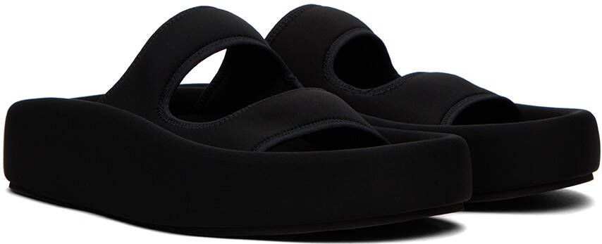 MM6 Maison Margiela Black Platform Sandals