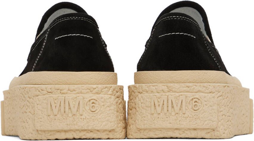 MM6 Maison Margiela Black Platform Slip-On Sneakers