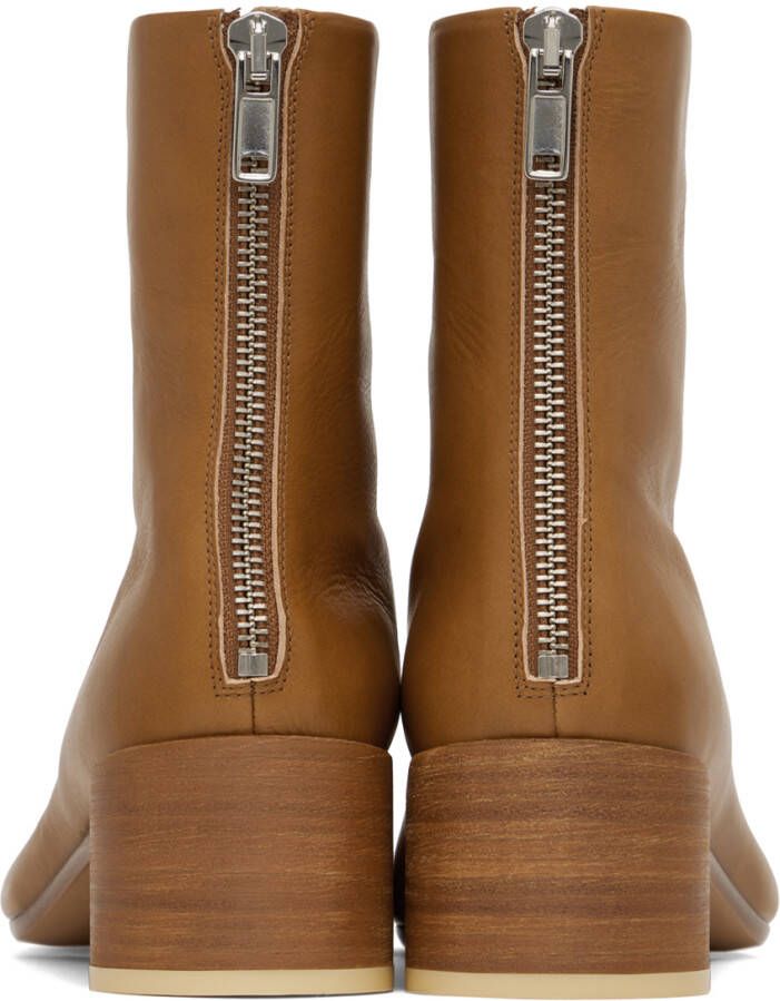 MM6 Maison Margiela Brown Leather Boots