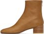 MM6 Maison Margiela Brown Leather Boots - Thumbnail 3