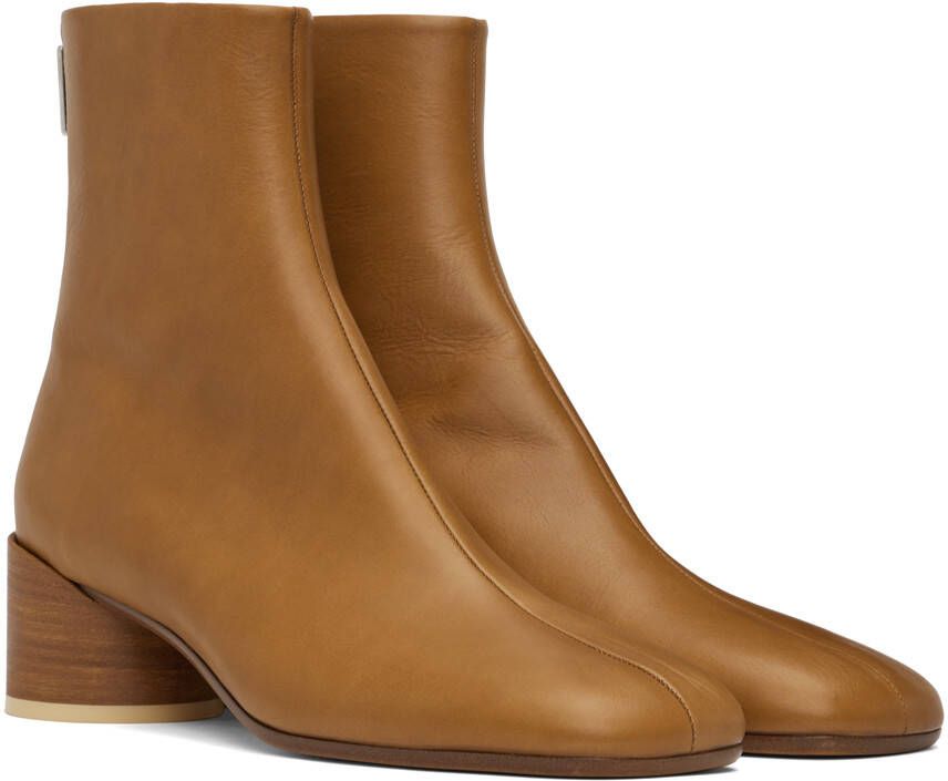 MM6 Maison Margiela Brown Leather Boots