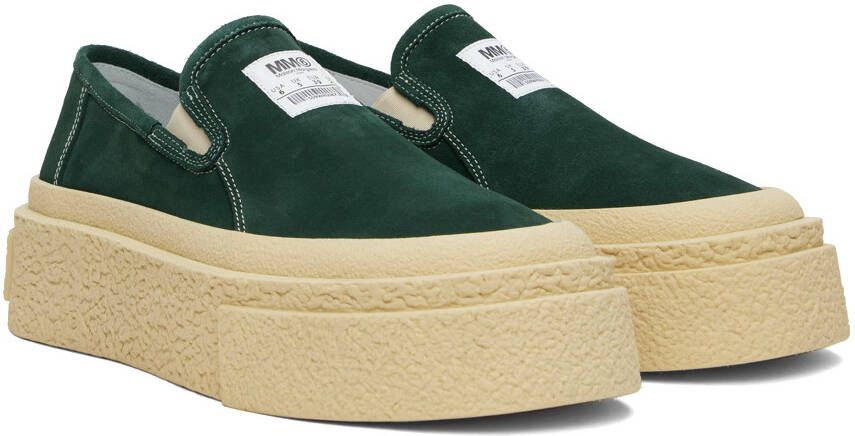 MM6 Maison Margiela Green Slip-On Sneakers