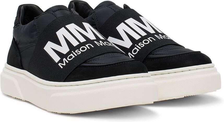 MM6 Maison Margiela Kids Black Elastic Logo Sneakers