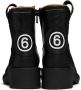 MM6 Maison Margiela Kids Black Leather Zip-Up Boots - Thumbnail 2