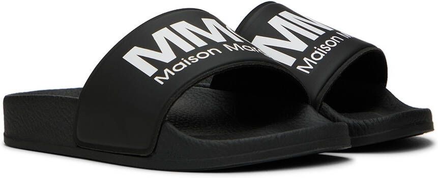 MM6 Maison Margiela Kids Black Logo Slides