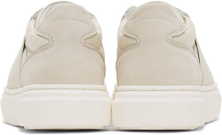 MM6 Maison Margiela Kids Off-White & Grey Elastic Logo Sneakers