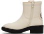 MM6 Maison Margiela Kids Off-White Leather Boots - Thumbnail 3