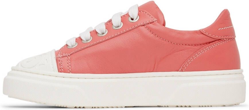 MM6 Maison Margiela Kids Pink Lace-Up Sneakers