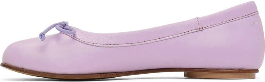 MM6 Maison Margiela Kids Purple Ballerina Flats