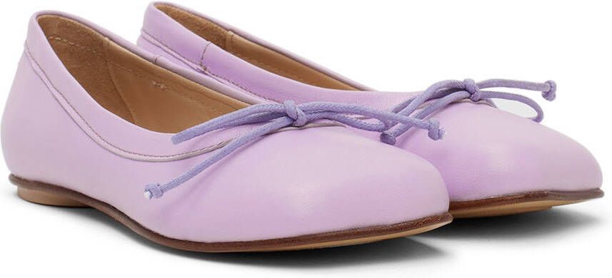 MM6 Maison Margiela Kids Purple Ballerina Flats