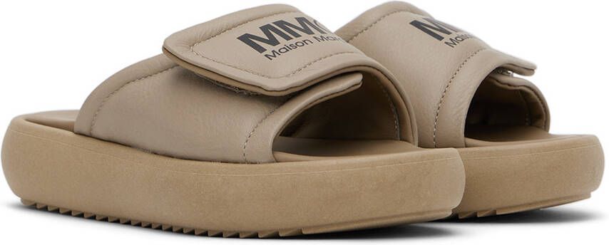 MM6 Maison Margiela Kids Tan Printed Sandals