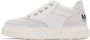 MM6 Maison Margiela Kids White & Grey Back Logo Sneakers - Thumbnail 3