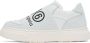 MM6 Maison Margiela Kids White & Grey Elastic Logo Sneakers - Thumbnail 3