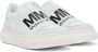 MM6 Maison Margiela Kids White & Grey Elastic Logo Sneakers - Thumbnail 4