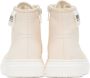 MM6 Maison Margiela Kids White Lace-Up High-Top Sneakers - Thumbnail 2