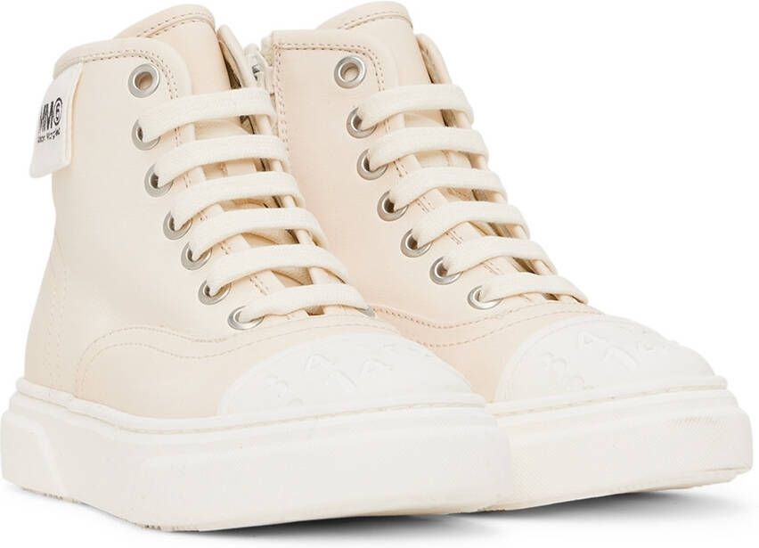 MM6 Maison Margiela Kids White Lace-Up High-Top Sneakers