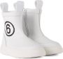 MM6 Maison Margiela Kids White Logo Slip-On Boots - Thumbnail 4