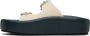 MM6 Maison Margiela Navy & Off-White Pin-Buckle Sandals - Thumbnail 3
