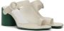 MM6 Maison Margiela Off-White Buckle Heeled Sandals - Thumbnail 4