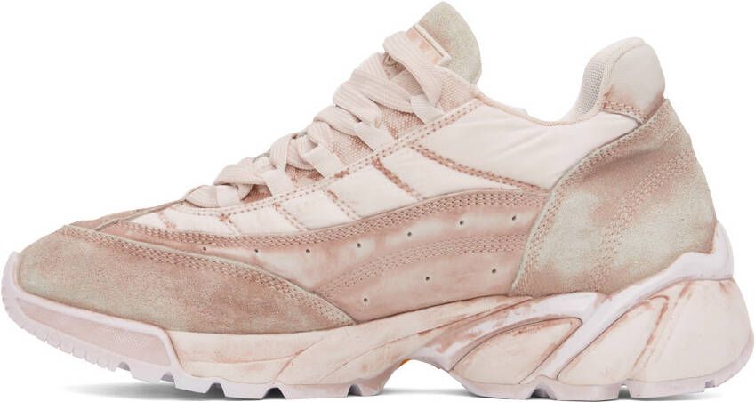 MM6 Maison Margiela Pink Smudged Sneakers