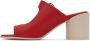 MM6 Maison Margiela Red Buckle Heeled Sandals - Thumbnail 3